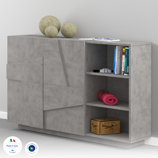 Mobile PING L 121.8 x H 86 x P 39.2 cm grigio cemento