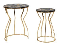 Tavolinetti Leaf Top Coppia cm Ø 37X51-25X46