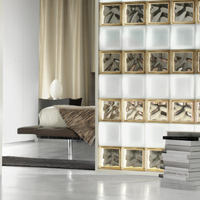 Vetromattone effetto ondulato diffusione luce modello pure 190 x 190 x 80 mm *** colore- avana, confezione 1