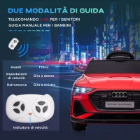 Macchina Elettrica per Bambini 12V con Telecomando, Velocità 3-8km/h, Luci e Musica, Età 3-5 Anni, Rosso