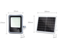 Proiettore led solare 100 watt grigio monocristallino ip65 6500k