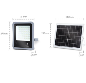 Proiettore led solare 100 watt grigio monocristallino ip65 6500k