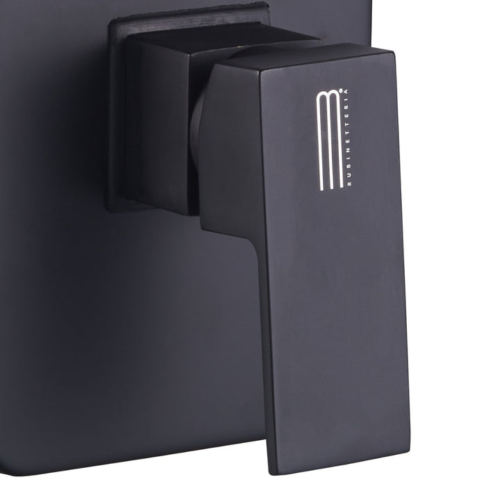 Ogomondo miscelatore doccia ad incasso da parete purple rubinetto nero *** confezione 1