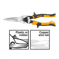 Cesoia lattoniere dritta professionale 300 mm taglio plastica gomma ottone 0,5mm