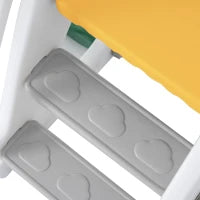 Scivolo per bambini 4-in-1 con altalena, scala e canestro da basket, regolabile in altezza, facile da montare, 113×100×94,5 cm,Verde Antico