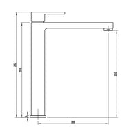 Ogomondo miscelatore rubinetto lavabo appoggio purple bocca alta nero black *** confezione 1