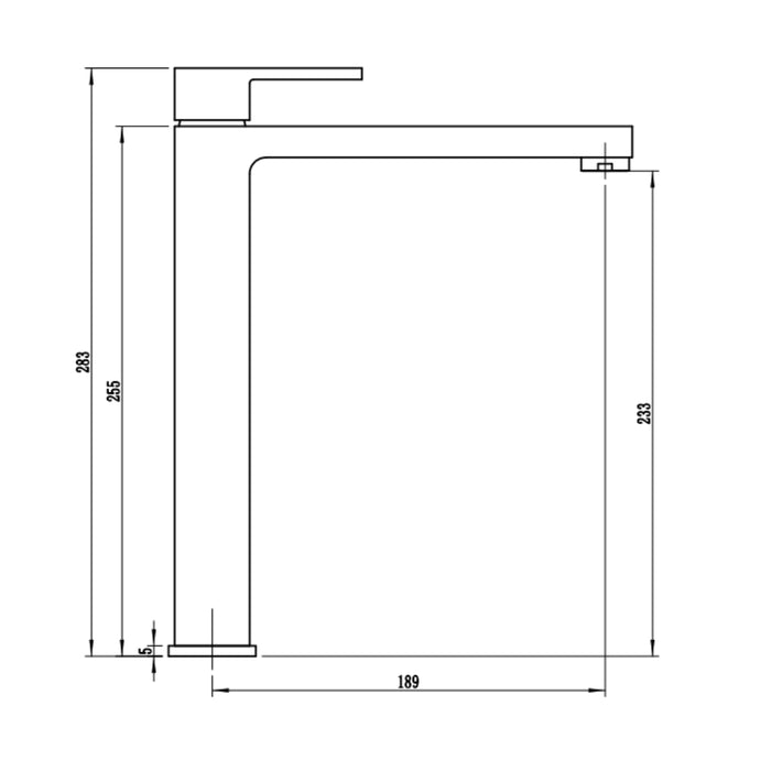 Ogomondo miscelatore rubinetto lavabo appoggio purple bocca alta nero black *** confezione 1