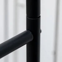 Carrello Portalegna in Acciaio con 2 Ruote per Interno ed Esterno, 77x42x105 cm, Nero