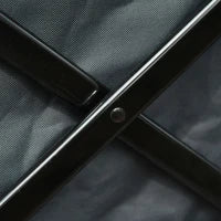 Carrello da Giardino Carico max 70kg con Maniglia Telescopica, in Metallo e Tessuto Oxford, 108x55 cm, Grigio