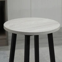 Set da Bar 6 Pezzi con 4 Sgabelli da Bar e 2 Tavoli Alti in Legno Truciolato e Acciaio per Cucina e Soggiorno, Grigio