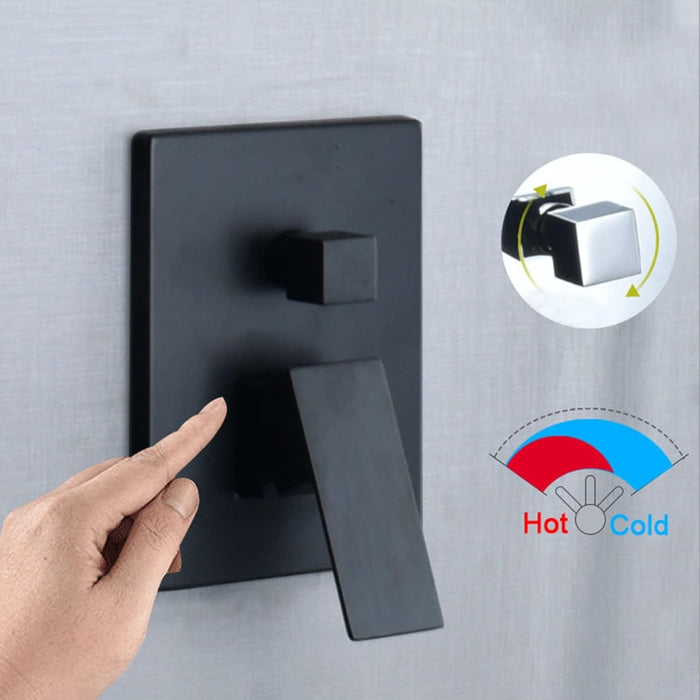 Ogomondo miscelatore doccia ad incasso da parete con deviatore purple rubinetto nero *** confezione 1