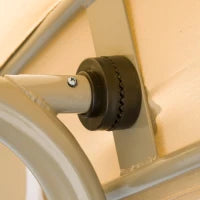 Dondolo da Giardino 3 Posti in Acciaio con Tetto Regolabile, Cuscini e Braccioli, 172x110x156cm