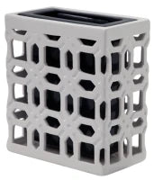 Vaso Ceramica Arabesque Square Picc. Cm 20X11.5X22.5