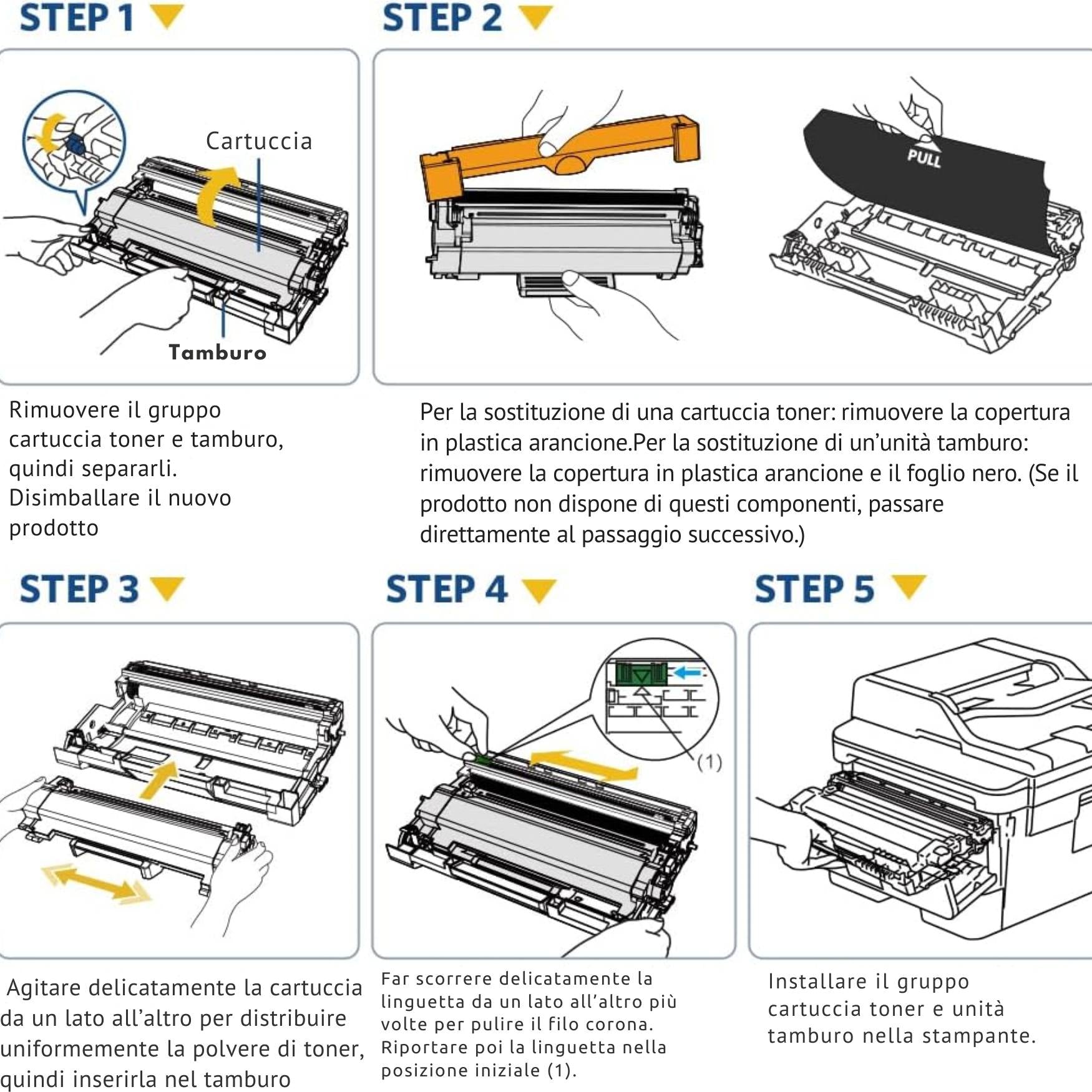 Tamburo compatibile per brother dr-1050 – durata fino a 10.000 pagine
