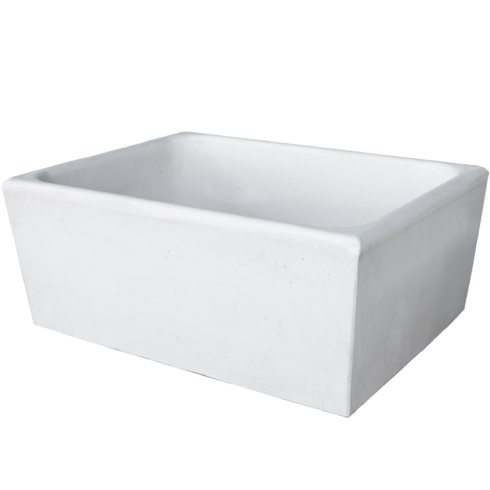 Pilozza calcestruzzo cemento serie ostuni design moderno bianco verniciabile *** misure 60 x 47 x h.30 cm, confezione 1