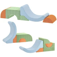 Set di 5 Blocchi di Costruzioni morbide per bambini in schiuma, Multicolore