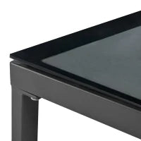 Set di mobili da giardino a 4 pezzi, divano 3 posti con tenda, 2 poltrone singole e tavolino da caffè, 176x178x145 cm, Grigio