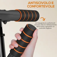 Barra per Trazioni e Flessioni con Prese Imbottite, in Acciaio e HDR, 100x50x27 cm, Arancione e Nero