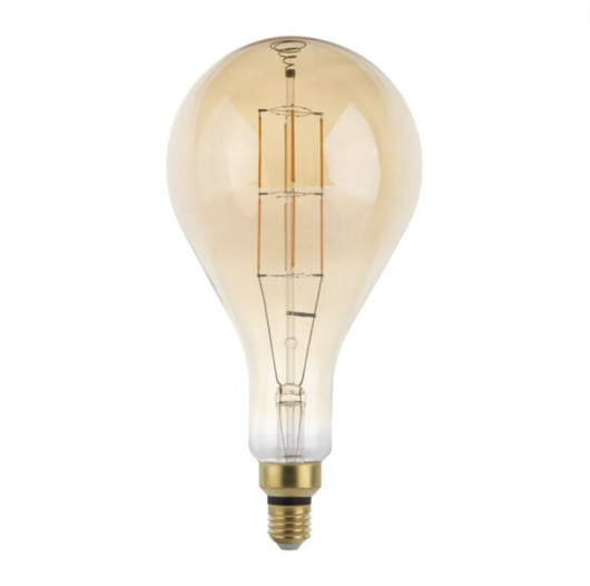 Lampada led bulbo e27 8 watt ps160 filamento risparmio energetico 1800k