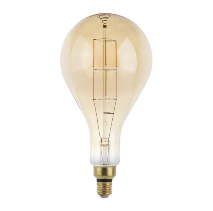 Lampada led bulbo e27 8 watt ps160 filamento risparmio energetico 1800k