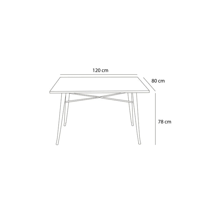 LÚZETE - TABELLA JOSEPHINE WOOD 120 CM