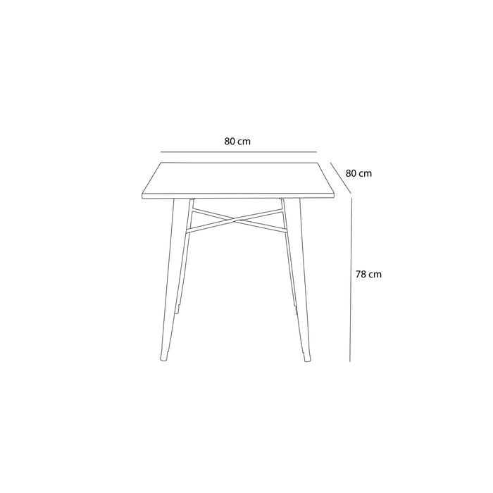 LÚZETE - TABELLA JOSEPHINE WOOD 80X80