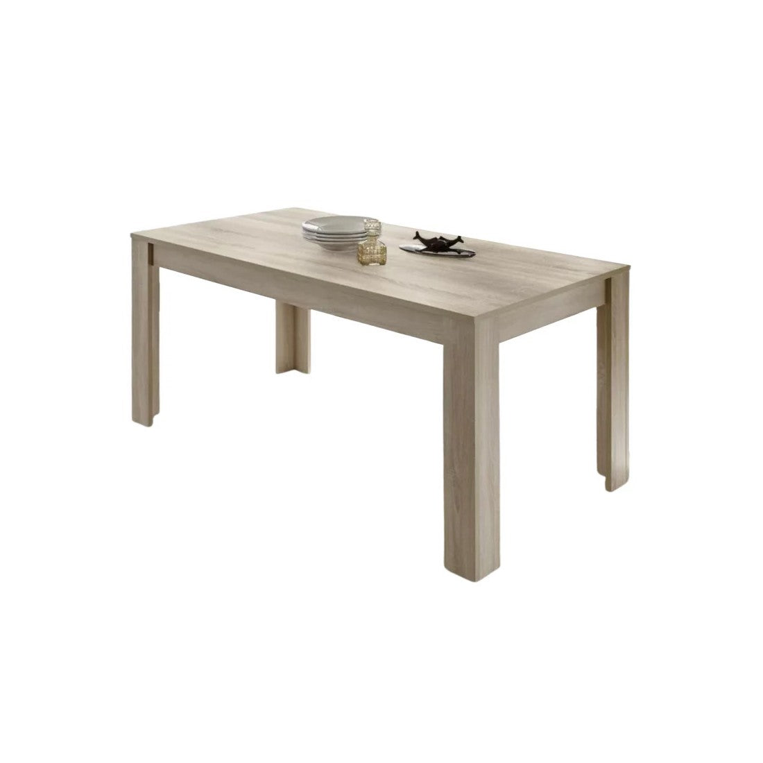 Tavolo 137x90cm con gambe in legno, Collezione SHOW, colore rovere chiaro