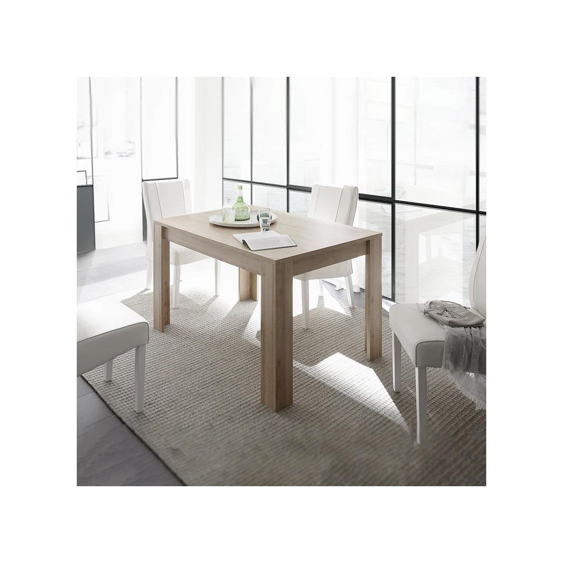 Tavolo 137x90cm con gambe in legno, Collezione SHOW, colore rovere sonoma