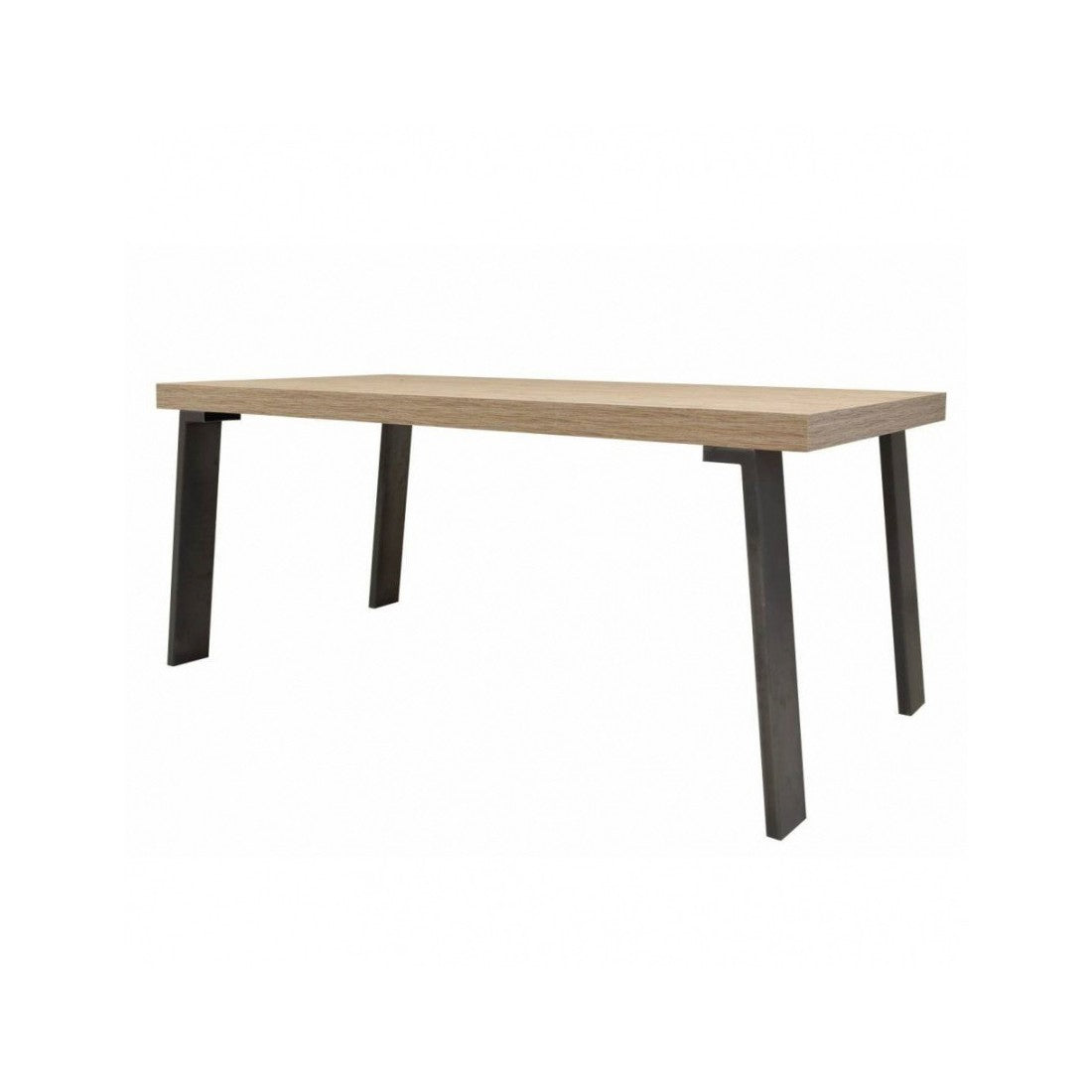 Tavolo 168x88cm con gambe in metallo, Collezione SHOW, colore rovere chiaro