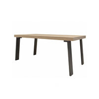 Tavolo 168x88cm con gambe in metallo, Collezione SHOW, colore rovere chiaro