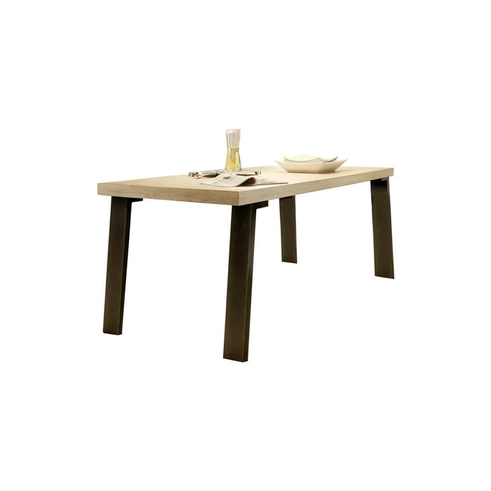 Tavolo 168x88cm con gambe in metallo, Collezione SHOW, colore rovere chiaro