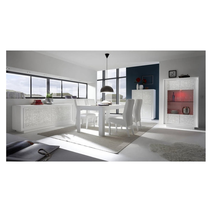 Tavolo 180x90, Collezione FALL, colore bianco opaco laccato