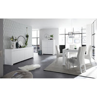 Tavolo 180x90, Collezione FALL, colore bianco opaco laccato