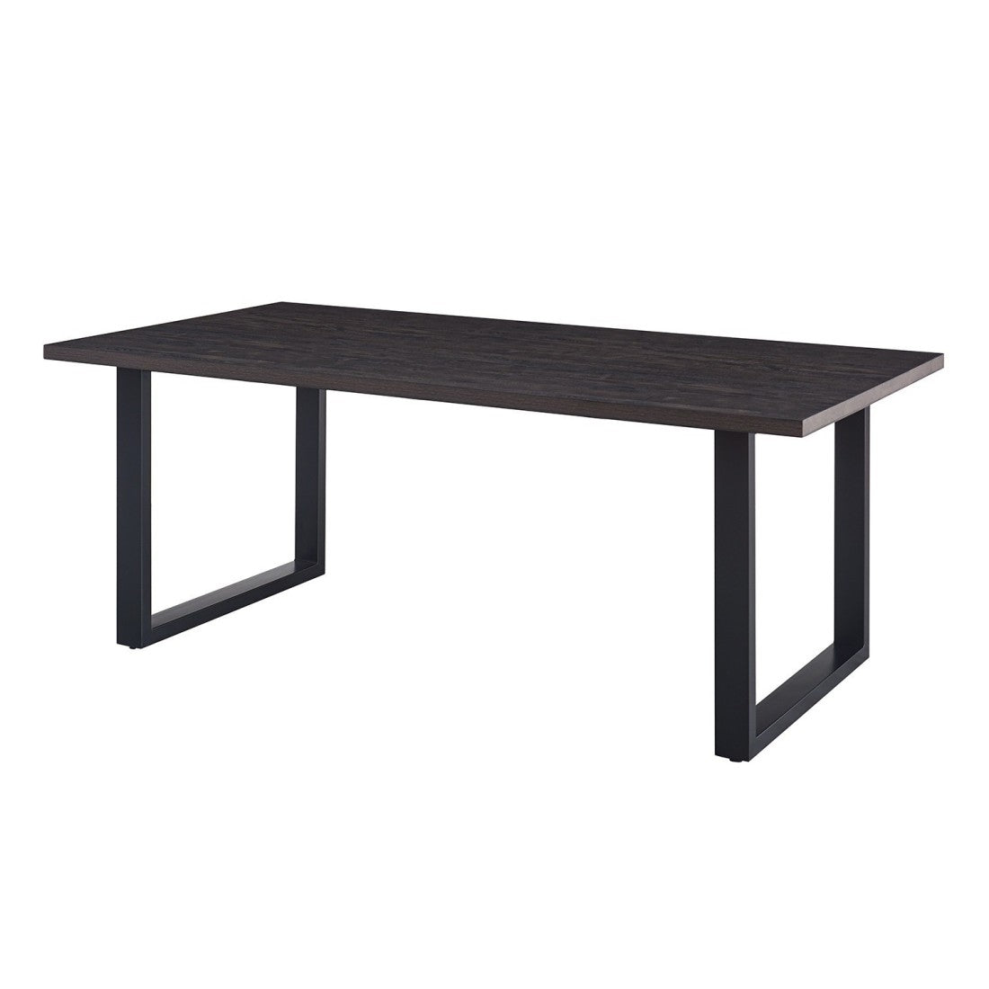 Tavolo da pranzo EDWAR lunghezza 200cm in decorazione legno marrone scuro, ideale per una sala da pranzo accogliente.