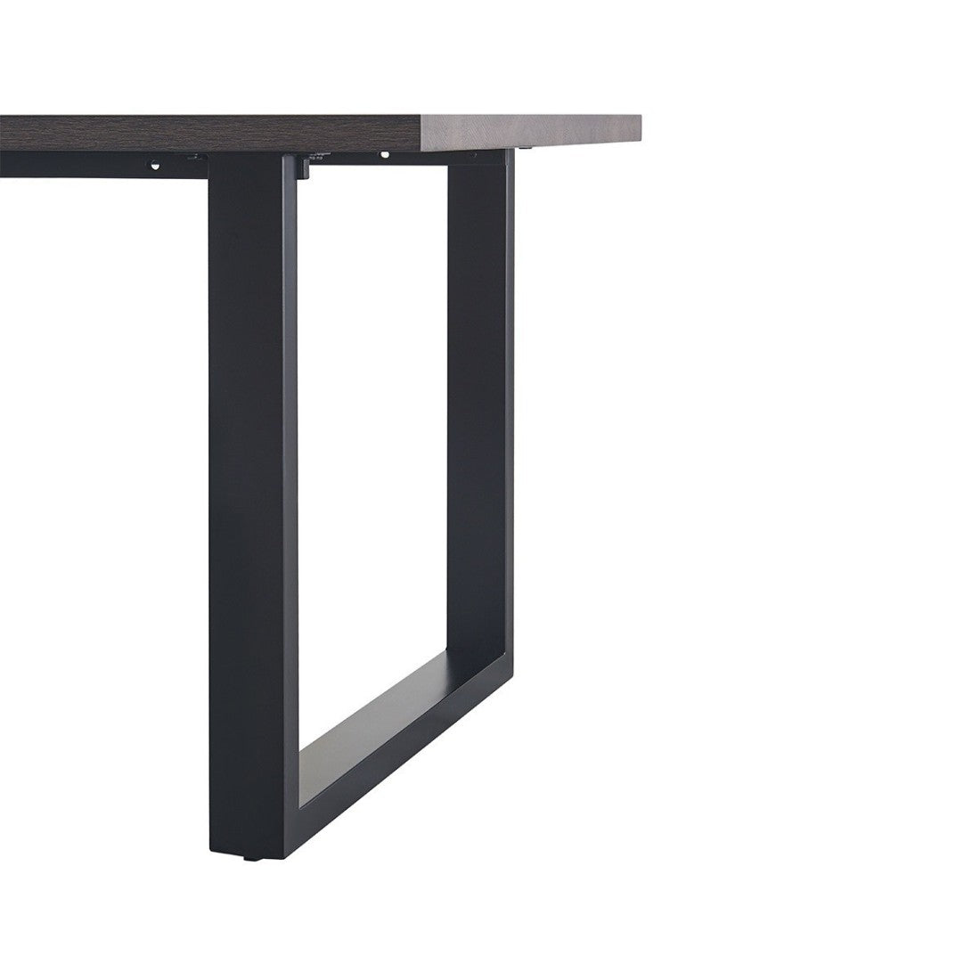 Tavolo da pranzo EDWAR lunghezza 200cm in decorazione legno marrone scuro, ideale per una sala da pranzo accogliente.