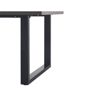 Tavolo da pranzo EDWAR lunghezza 200cm in decorazione legno marrone scuro, ideale per una sala da pranzo accogliente.