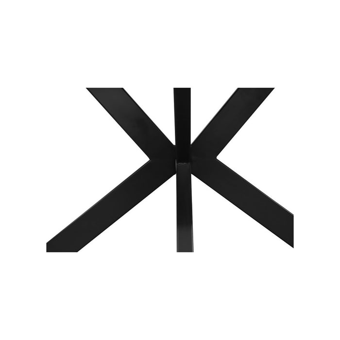 Tavolo da pranzo VINCI lunghezza 180cm con piano di 10mm in pietra effetto marmo bianco.