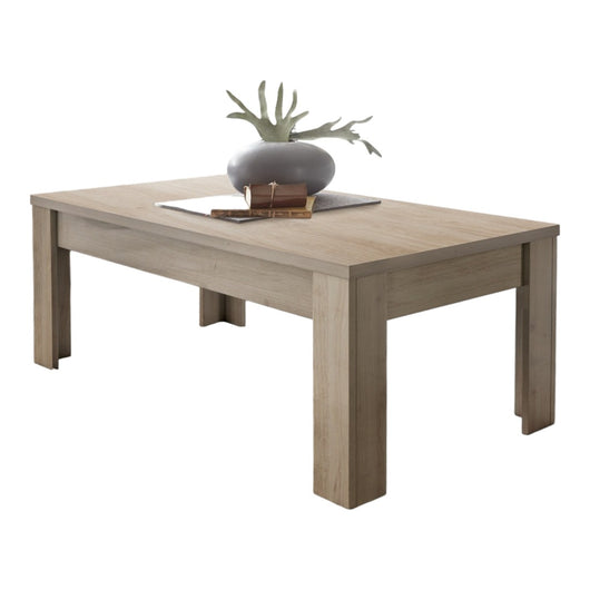 Tavolino basso 122x65 cm – Collezione ZEFIR – Rovere chiaro – Eleganza e convivialità per il tuo soggiorno