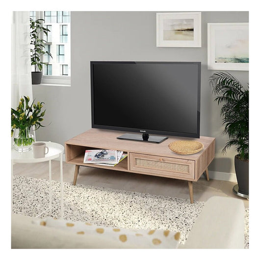 Tavolino basso ALTA in rovere chiaro - Design scandinavo e pratico vano portaoggetti