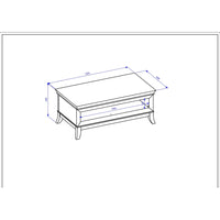 Tavolino basso elegante rettangolare collezione PALACE Colori grigio e rovere scuro