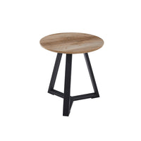 Tavolino collezione PASAO colore rovere invecchiato, ideale per un soggiorno rustico.