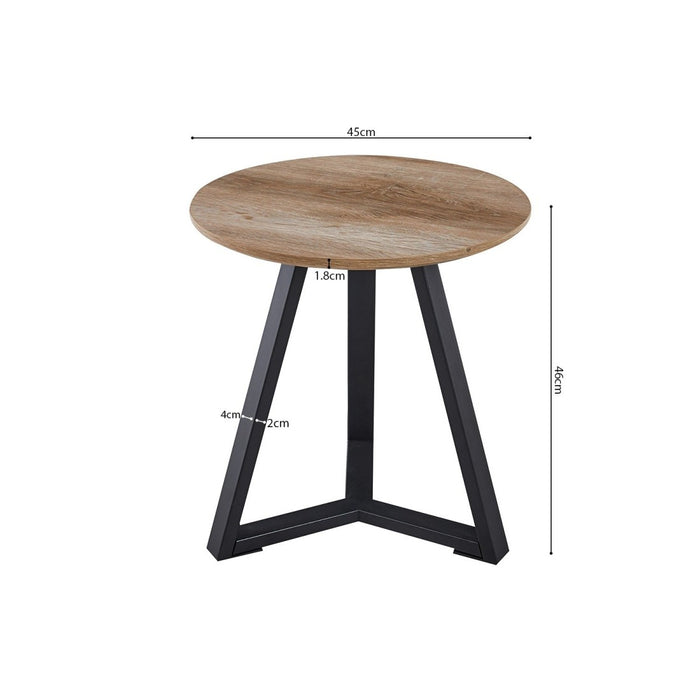 Tavolino collezione PASAO colore rovere invecchiato, ideale per un soggiorno rustico.