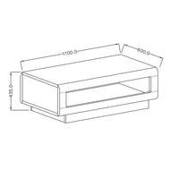 Tavolino da salotto design collezione BREDA colore rovere. Mobile ideale per il tuo soggiorno.