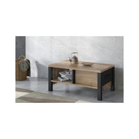 Tavolino da salotto design DARWIN - Abete e nero