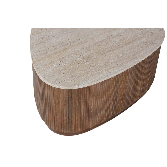 Tavolino basso in legno massiccio collezione DELHI 100cm - Stile etnico e design