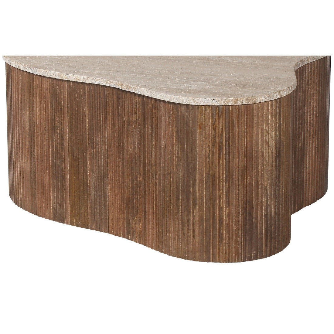 Tavolino basso in legno massiccio collezione DELHI 80cm - Stile etnico e design