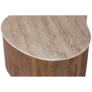 Tavolino basso in legno massiccio collezione DELHI 80cm - Stile etnico e design