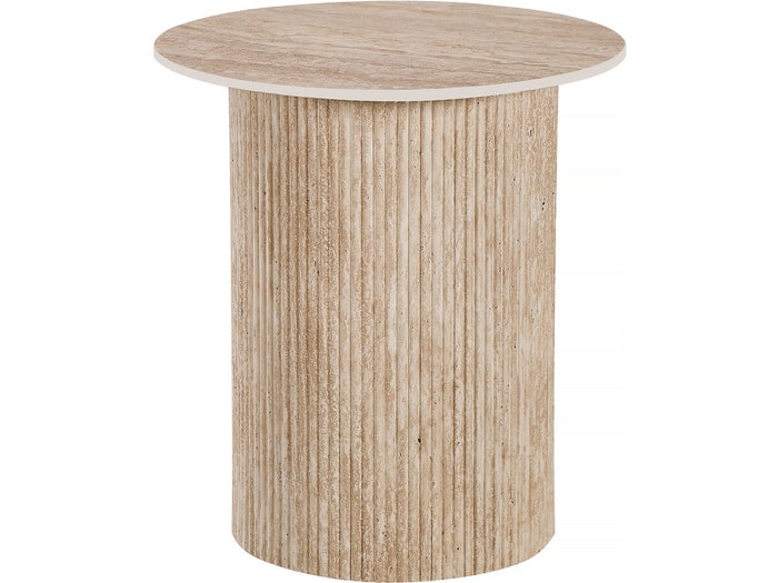 Tavolino laterale in ceramica "Eclat", tavolino, comodino - 50 x 50 cm - Marrone