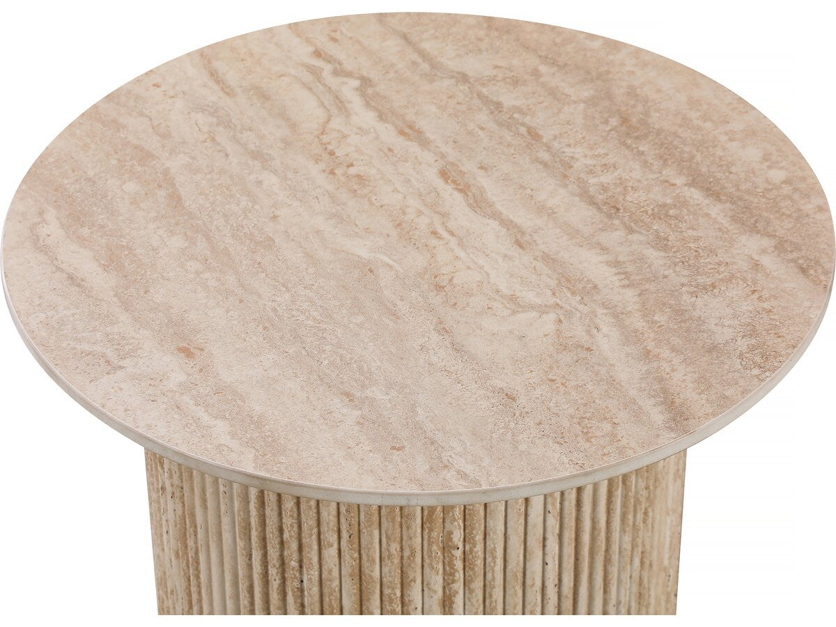 Tavolino laterale in ceramica "Eclat", tavolino, comodino - 50 x 50 cm - Marrone