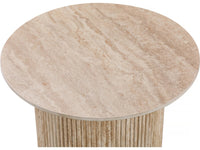 Tavolino laterale in ceramica "Eclat", tavolino, comodino - 50 x 50 cm - Marrone